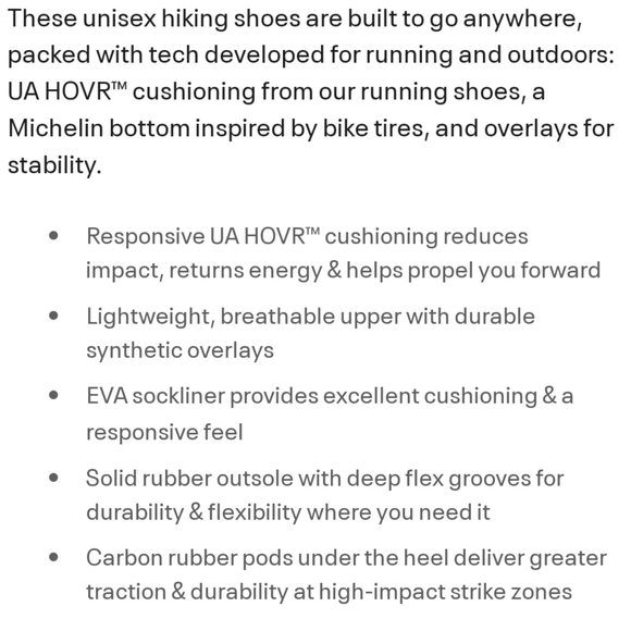 UA Men's HOVR Summit Hiking Shoes - Picture 2 of 14